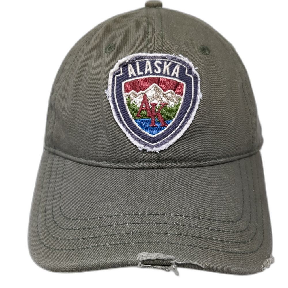 Alaska AK Strapback Baseball Cap Green One Size Adjustable Princess Cruises
